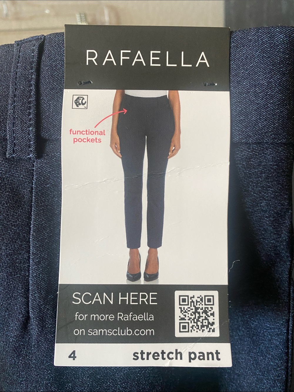 Rafaella Navy Ankle-Length Stretch Cropped Pants 4